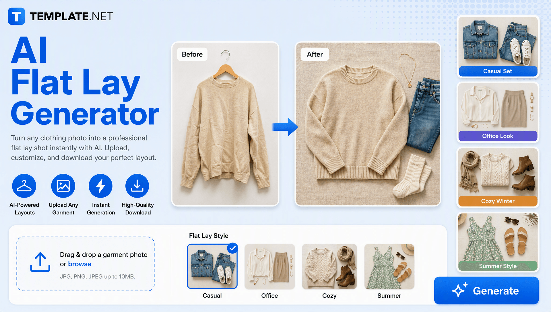 Free AI Flat Lay Generator, Create Flat Lay Designs Online